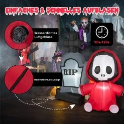 Costway Halloween Aufblasbarer Geist -Günstiges Deko Geschäft 1dee4970b2e84edfac380db4a4748f67