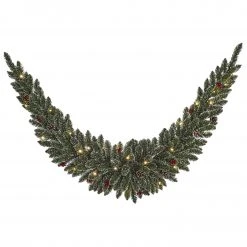 Günstiges Deko Geschäft 5 Black Box Trees Weihnachtsgirlande Swag mit LED Creston