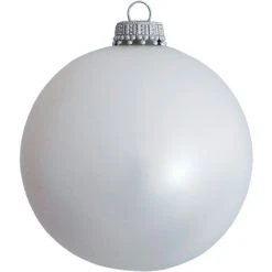 Krebs Glas Lauscha Silber matt 10cm Glaskugel uni