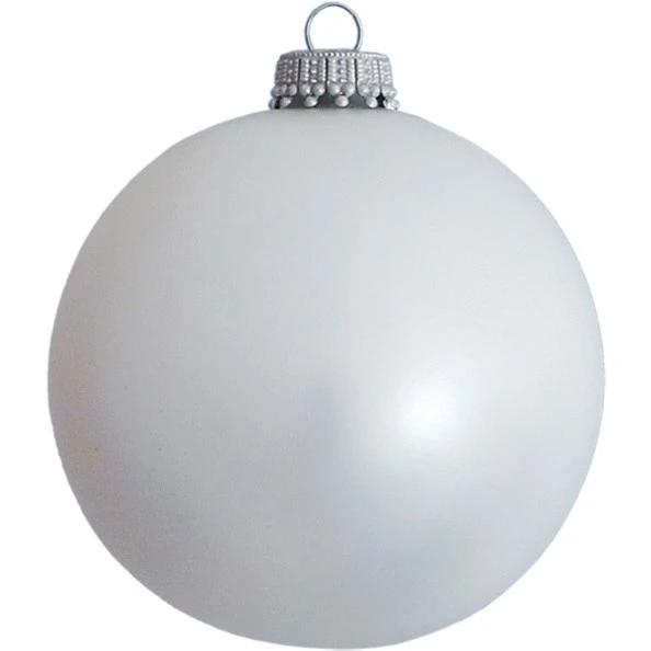 Krebs Glas Lauscha Silber matt 10cm Glaskugel uni 3 Krebs Glas Lauscha Silber matt 10cm Glaskugel uni