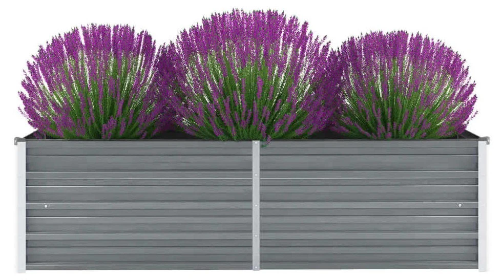 VidaXL Garten-Hochbeet Verzinkter Stahl Grau - vidaXL Garten-Hochbeet Verzinkter Stahl 160x40x45 cm Grau 4 VidaXL Garten-Hochbeet Verzinkter Stahl Grau - vidaXL Garten-Hochbeet Verzinkter Stahl 160x40x45 cm Grau – Bild 2