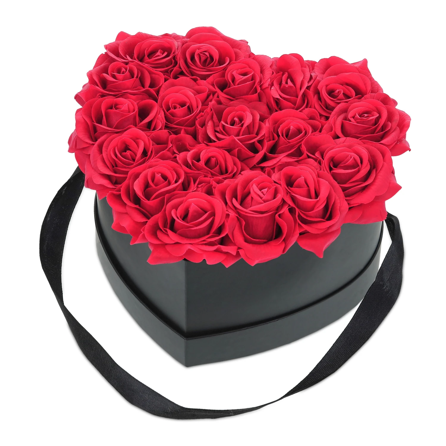 Relaxdays Schwarze Rosenbox mit 18 Rosen 3 Relaxdays Schwarze Rosenbox mit 18 Rosen