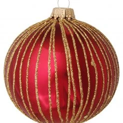 Krebs Glas Lauscha Bordeaux 8cm Glaskugel