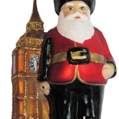 Krebs Glas Lauscha 15cm Englischer Beefeater Santa aus Glas