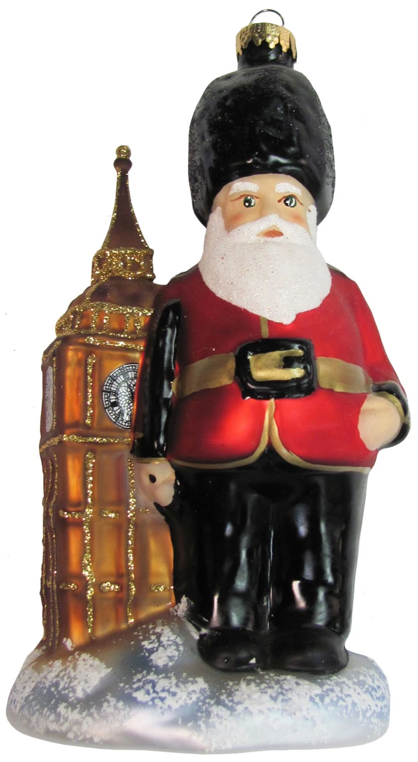 Krebs Glas Lauscha 15cm Englischer Beefeater Santa aus Glas 3 Krebs Glas Lauscha 15cm Englischer Beefeater Santa aus Glas