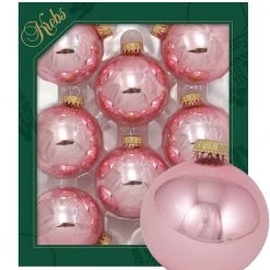 Krebs Glas Lauscha Altrosa 7cm Glaskugeln uni