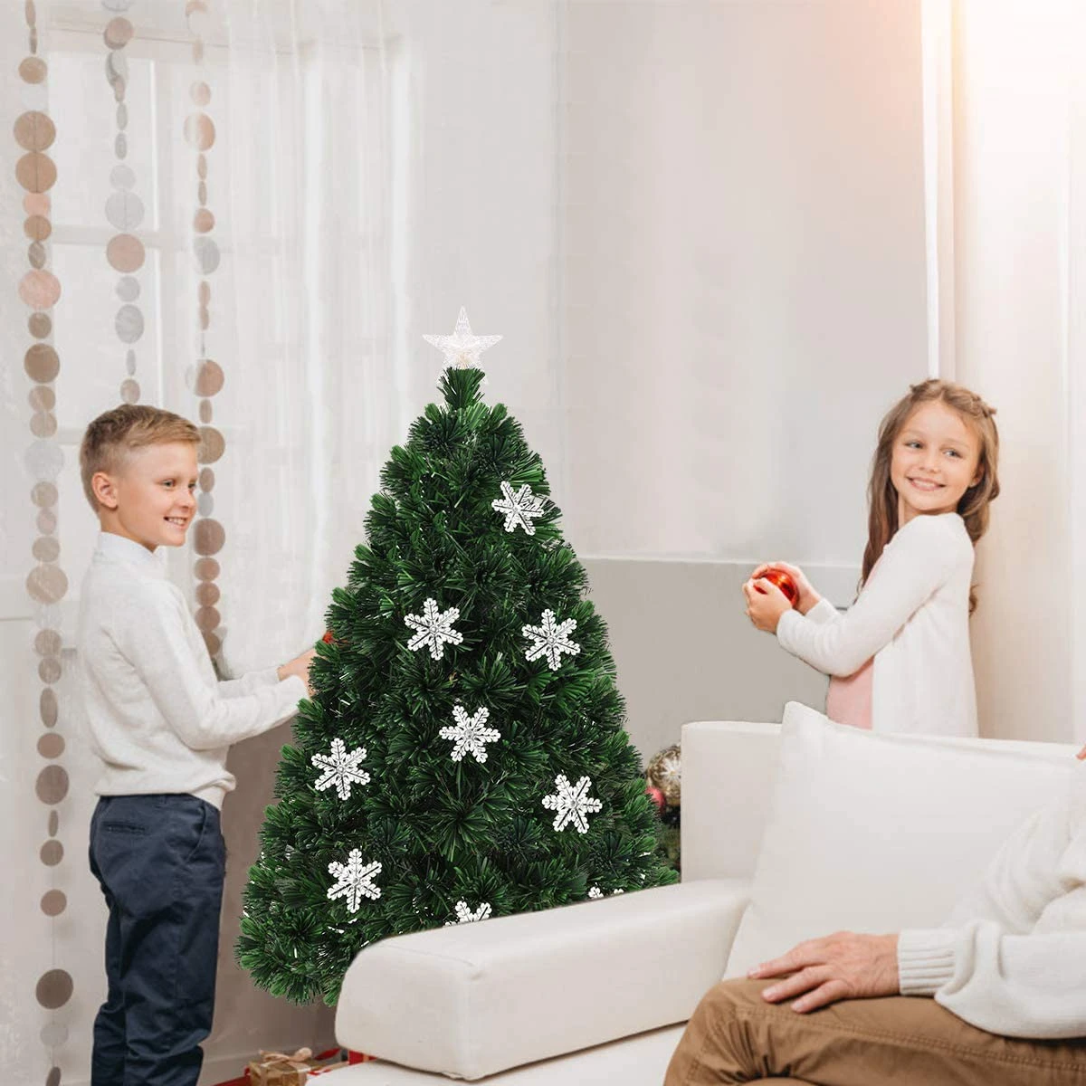 Costway 120cm LED Künstlicher Weihnachtsbaum 4 Costway 120cm LED Künstlicher Weihnachtsbaum – Bild 2