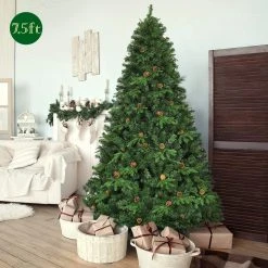 Costway 225cm LED Künstlicher Weihnachtsbaum -Günstiges Deko Geschäft 2624f0040ea04da28a779b558ea86dbc