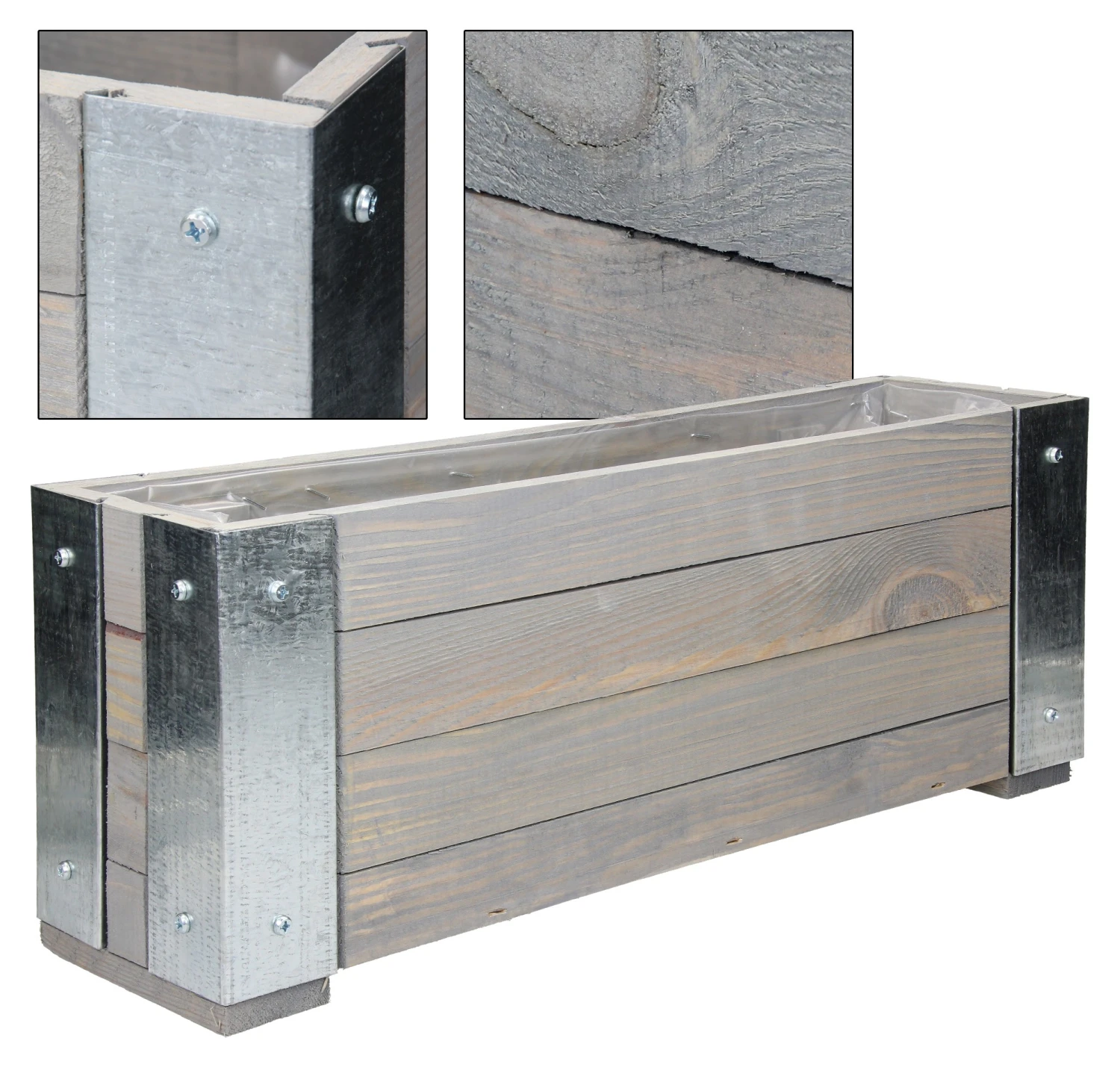 WOMO-DESIGN Blumenkasten 19x48x13cm aus Kieferholz - 13 x 19 x 48 cm 5 WOMO-DESIGN Blumenkasten 19x48x13cm aus Kieferholz - 13 x 19 x 48 cm – Bild 3