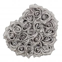 Relaxdays Schwarze Rosenbox mit 18 silbernen Rosen -Günstiges Deko Geschäft 27272bcbf9bd498c921c414b93987c1a