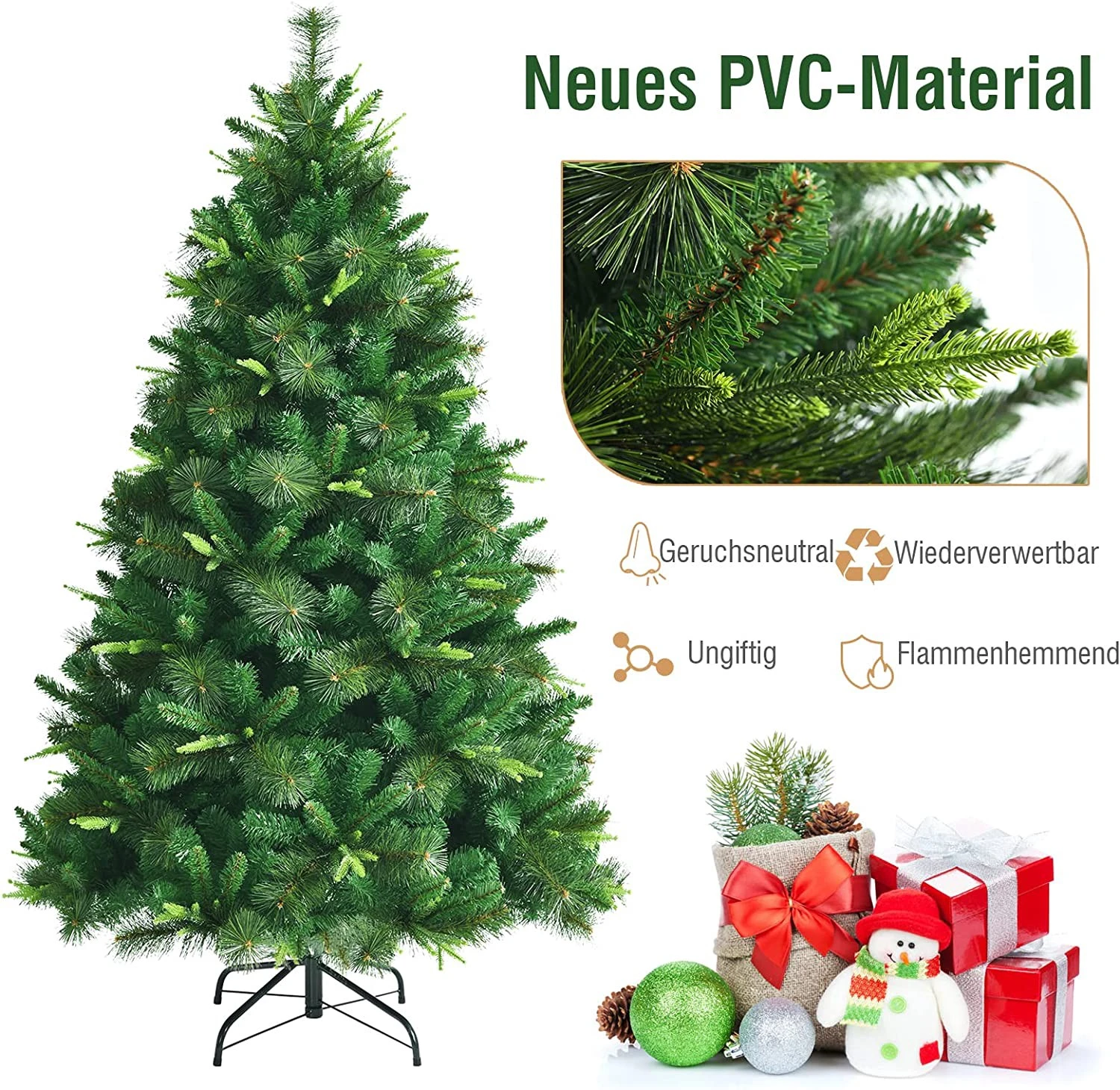 Costway 180cm Künstlicher Weihnachtsbaum 7 Costway 180cm Künstlicher Weihnachtsbaum – Bild 5