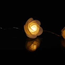 Relaxdays 1 x Rosen Lichterkette weiß - Weiß - Durchscheinend - Höhe: 330 cm -Günstiges Deko Geschäft 27b661e4718a4940803c2809cbe75380