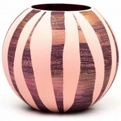 7ART Handbemalte Glasvase - Tischvase aus Glas 16 cm