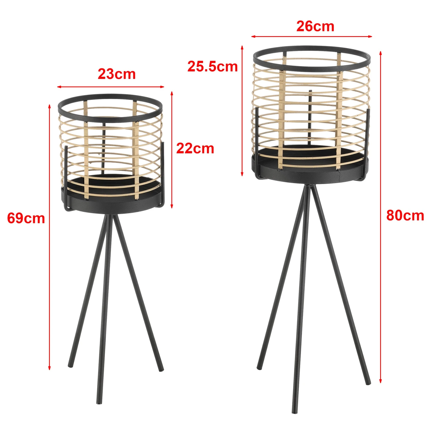 En.casa Pflanzständer Lasne 2er Set 4 En.casa Pflanzständer Lasne 2er Set – Bild 2