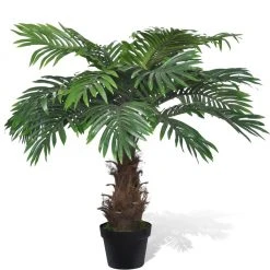 VidaXL Naturgetreue Künstliche Cycus-Palme - vidaXL Naturgetreue Künstliche Cycus-Palme mit Topf 80 cm