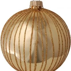 Krebs Glas Lauscha Gold 8cm Glaskugel