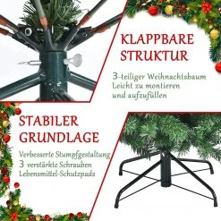 Costway 210cm Künstlicher Weihnachtsbaum -Günstiges Deko Geschäft 2e132fd034154a15ba9cd1d12dc4335c
