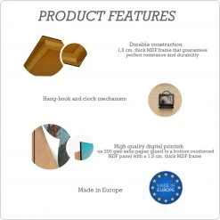 LegendArte Wanduhr - Buntes Holz -Günstiges Deko Geschäft 2e1bbba2f4534807a3099e94c34fd173 34