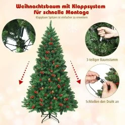 Costway 195cm LED Künstlicher Weihnachtsbaum -Günstiges Deko Geschäft 2e2380e5d0264113a40d750121f407e3