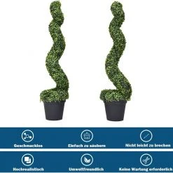 Costway 2er Set künstlicher Buchsbaum 120cm -Günstiges Deko Geschäft 2f40ef45ef94456cb0c254938187a233