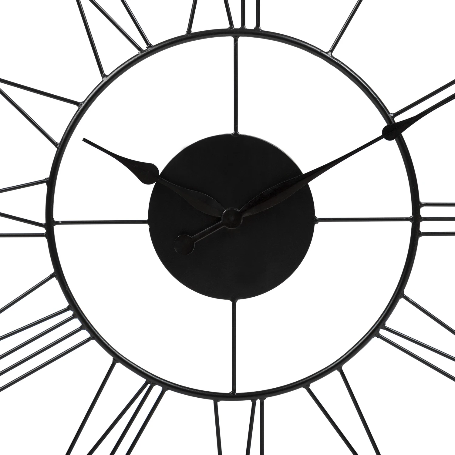 WOMO-DESIGN Wanduhr rund Ø 76cm Schwarz aus Eisen - 76 x 76 cm 6 WOMO-DESIGN Wanduhr rund Ø 76cm Schwarz aus Eisen - 76 x 76 cm – Bild 4