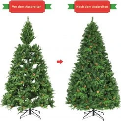Costway 225cm LED Künstlicher Weihnachtsbaum -Günstiges Deko Geschäft 2fa711bc7b214befa61b722d6675cf71