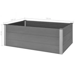 VidaXL Garten-Hochbeet WPC - vidaXL Garten-Hochbeet WPC 150 x 100 x 54 cm Grau -Günstiges Deko Geschäft 31aa76b2be014ac1b519598a2699a944
