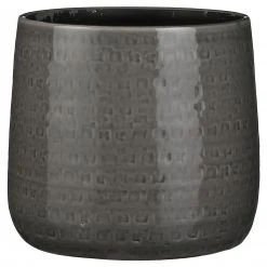 Mica Decorations Blumentopf Floyd - Grau - Höhe: 21 cm