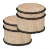 Relaxdays 2 x Türstopper Holzoptik hellbraun