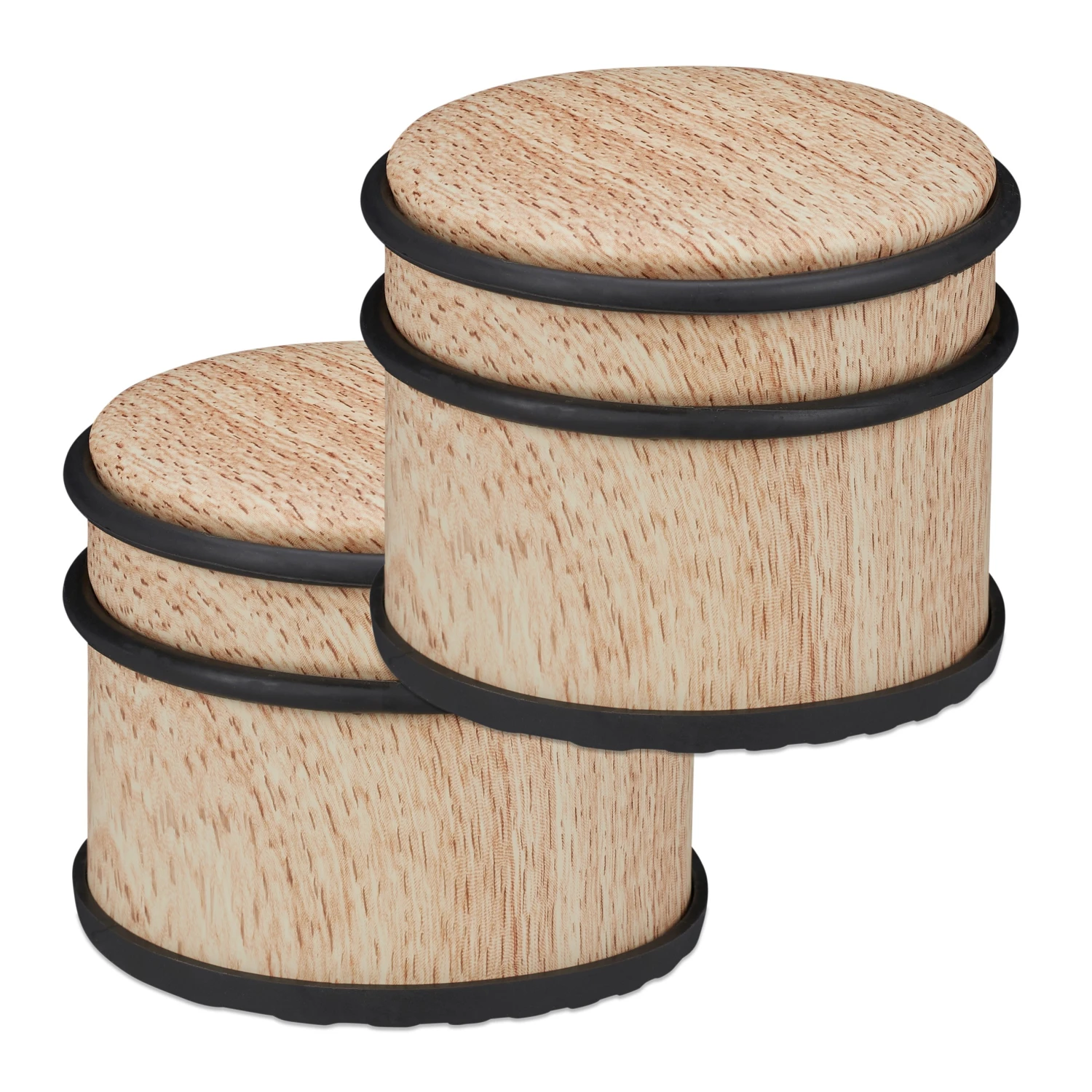 Relaxdays 2 x Türstopper Holzoptik hellbraun 3 Relaxdays 2 x Türstopper Holzoptik hellbraun