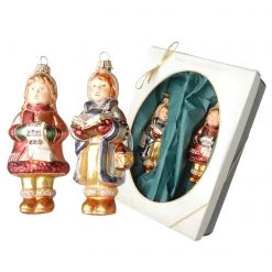 Krebs Glas Lauscha 13cm Viktorianische Sternsinger 2-fach