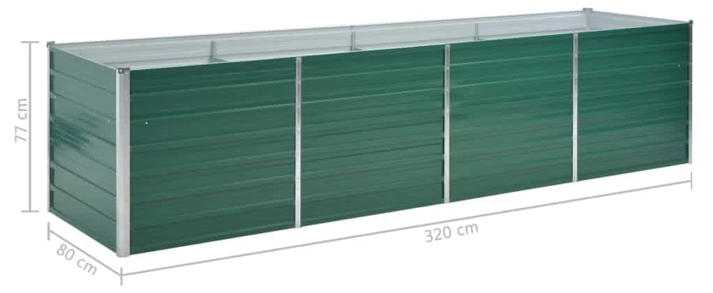 VidaXL Garten-Hochbeet Verzinkter Stahl Grün - vidaXL Garten-Hochbeet Verzinkter Stahl 320x80x77 cm Grün 9 VidaXL Garten-Hochbeet Verzinkter Stahl Grün - vidaXL Garten-Hochbeet Verzinkter Stahl 320x80x77 cm Grün – Bild 7
