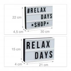 Relaxdays 2 x Light Box -Günstiges Deko Geschäft 35b506da904c4543a7b37d97a8e7e728