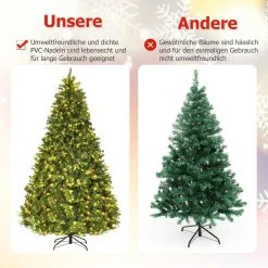 Costway 240cm LED Künstlicher Weihnachtsbaum -Günstiges Deko Geschäft 3659e26498414c9d8f1fbddde5af7ffb