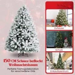 Costway 150cm Künstlicher Weihnachtsbaum -Günstiges Deko Geschäft 38ee7e9eaec643bd8bfa02044099c47b