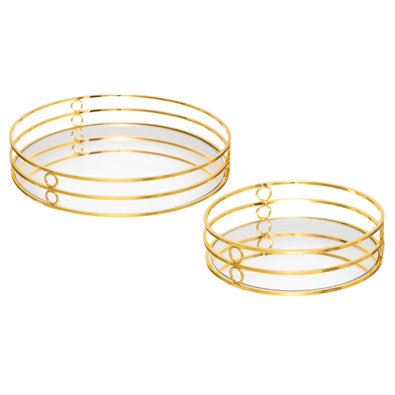 Atmosphera Créateur d'intérieur Spiegel-Tablett FEEL, 2 Stück, golden 3 Atmosphera Créateur d'intérieur Spiegel-Tablett FEEL, 2 Stück, golden