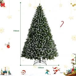 Costway 150cm Künstlicher Weihnachtsbaum -Günstiges Deko Geschäft 3a23aa89b6514c95ab97ddccfbdcf18c