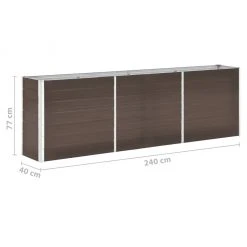 VidaXL Garten-Hochbeet Braun Verzinkter Stahl - vidaXL Garten-Hochbeet Verzinkter Stahl 240×40×77 cm Braun 13 VidaXL Garten-Hochbeet Braun Verzinkter Stahl - vidaXL Garten-Hochbeet Verzinkter Stahl 240×40×77 cm Braun -Günstiges Deko Geschäft 3a28ddf7f4604185b42ab02395fdc60a