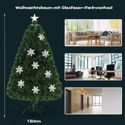 Costway 150cm LED Künstlicher Weihnachtsbaum -Günstiges Deko Geschäft 3c1937984d4b4a2faa45ccaff3ef4f90