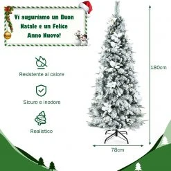 Costway 180cm Künstlicher Weihnachtsbaum -Günstiges Deko Geschäft 3ce76c89662a49e58742509f8be15d91