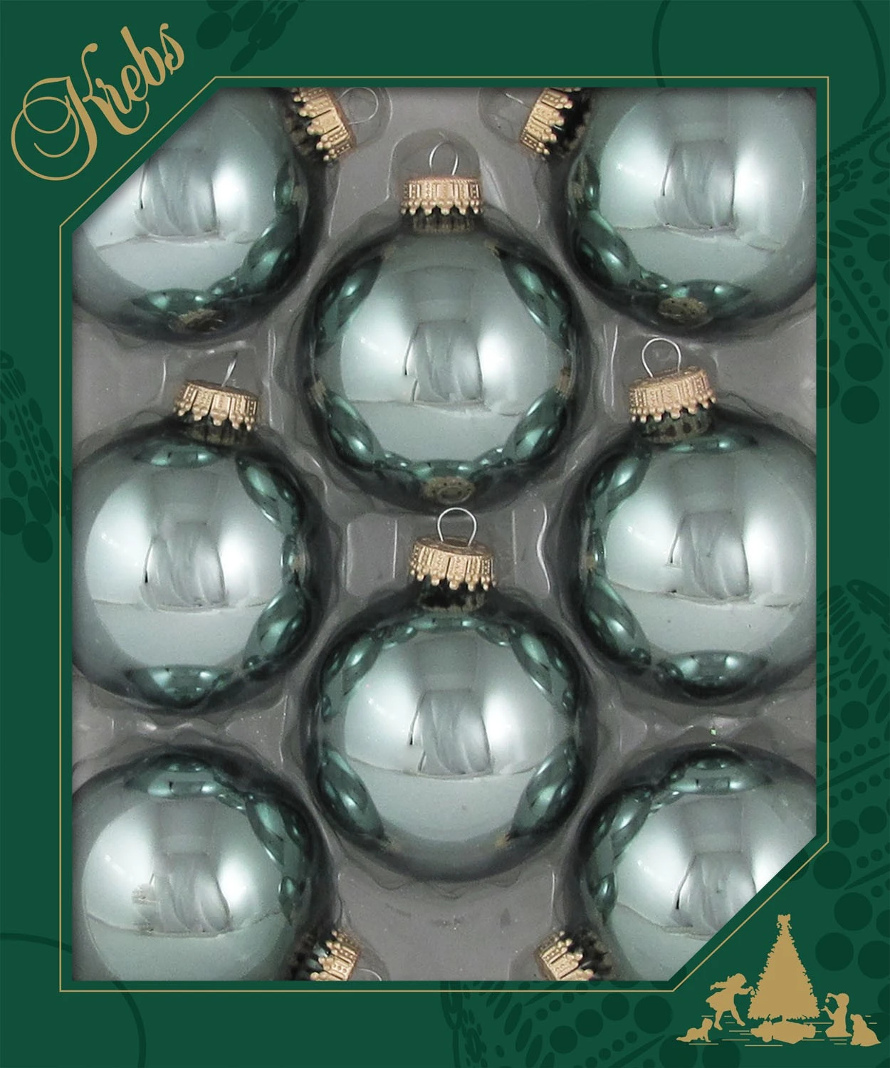 Krebs Glas Lauscha Kiwigrün glänzend 7cm Glaskugeln uni 4 Krebs Glas Lauscha Kiwigrün glänzend 7cm Glaskugeln uni – Bild 2