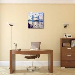 LegendArte Wanduhr - Tower Bridge -Günstiges Deko Geschäft 3dfd3de9c1284dbf9f7a09b09aa10a8d