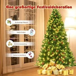 Costway 195cm LED Künstlicher Weihnachtsbaum -Günstiges Deko Geschäft 3e0f3d9d25c14f84ba05e88a9af140e7