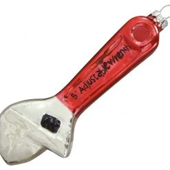 Krebs Glas Lauscha Schraubzange rot/silber 13cm aus Glas