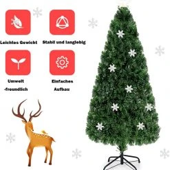 Costway 180cm LED Künstlicher Weihnachtsbaum -Günstiges Deko Geschäft 3fdc2514a5e24fd19bbca6b4371a6c20