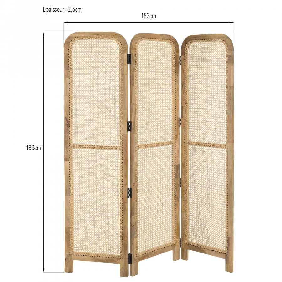 Macabane Paravent braun Mangoholz 10 Macabane Paravent braun Mangoholz – Bild 8