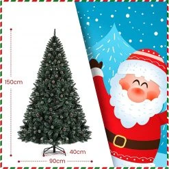 Costway 150cm künstlicher Weihnachtsbaum -Günstiges Deko Geschäft 406a7fc437be49d5970b91418d1dac91