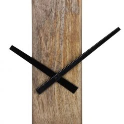 WOMO-DESIGN Wanduhr rund Ø 76cm, schwarz/Natur - 64 x 76 cm -Günstiges Deko Geschäft 409d1949c0ff40119ef684d196fc218d