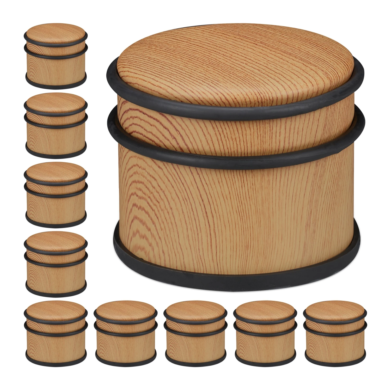 Relaxdays 10 x Türstopper Holzoptik 3 Relaxdays 10 x Türstopper Holzoptik