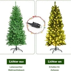 Costway 150cm LED Künstlicher Weihnachtsbaum -Günstiges Deko Geschäft 40b8eb977f7a4141ab2490b6ac4cfea2